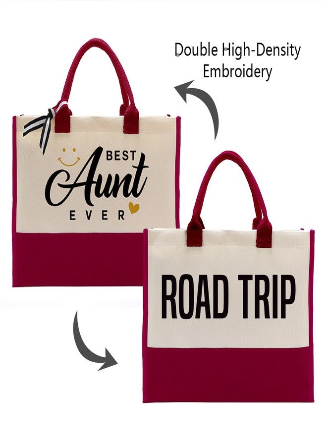 EDCTO Canvas Tote Bag, Cotton Canvas Tote Bag, Creative Gifts for Women Friend Her, Canvas Tote Bags for Women, Womens Weekend Bag, Gift for Road Trip Camping Picnic Beach Travel Vacation Short Trip A - Image 5
